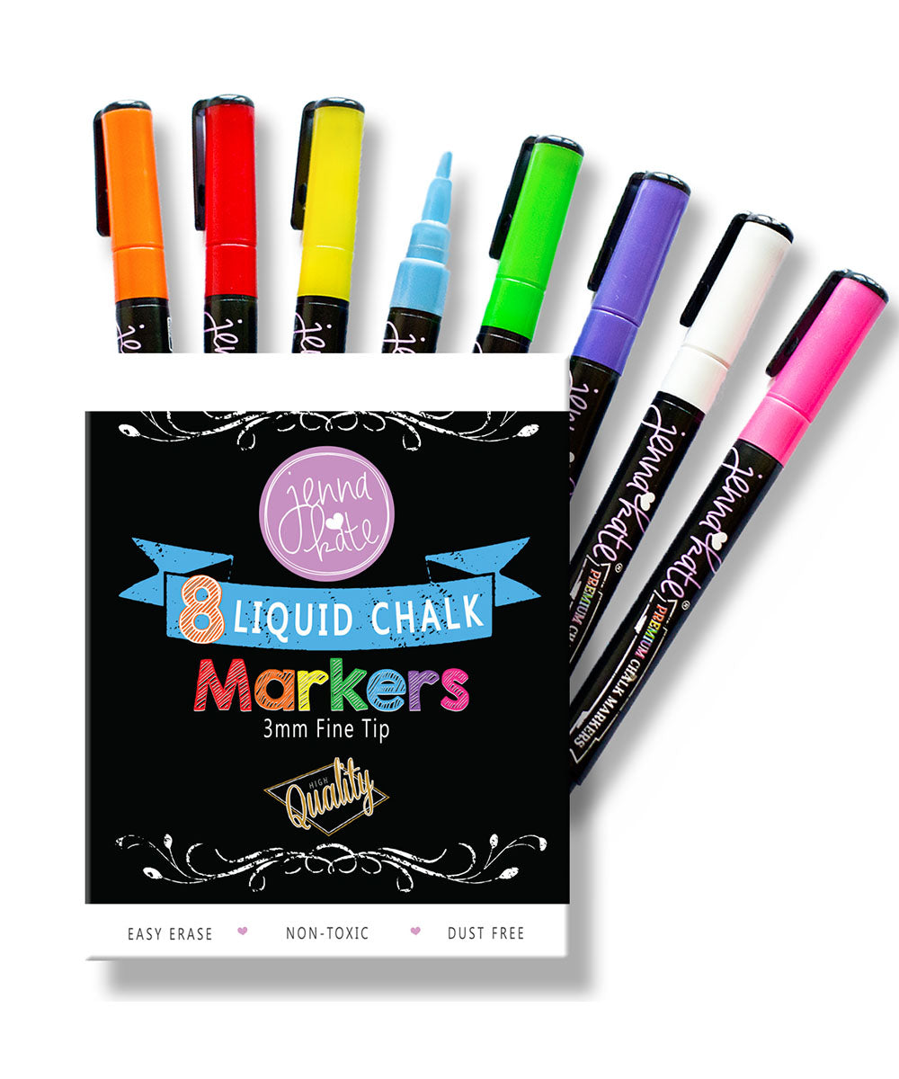 8 Pack Whiteboard Markers, Dry or Wet Erase, Erasable Pens 