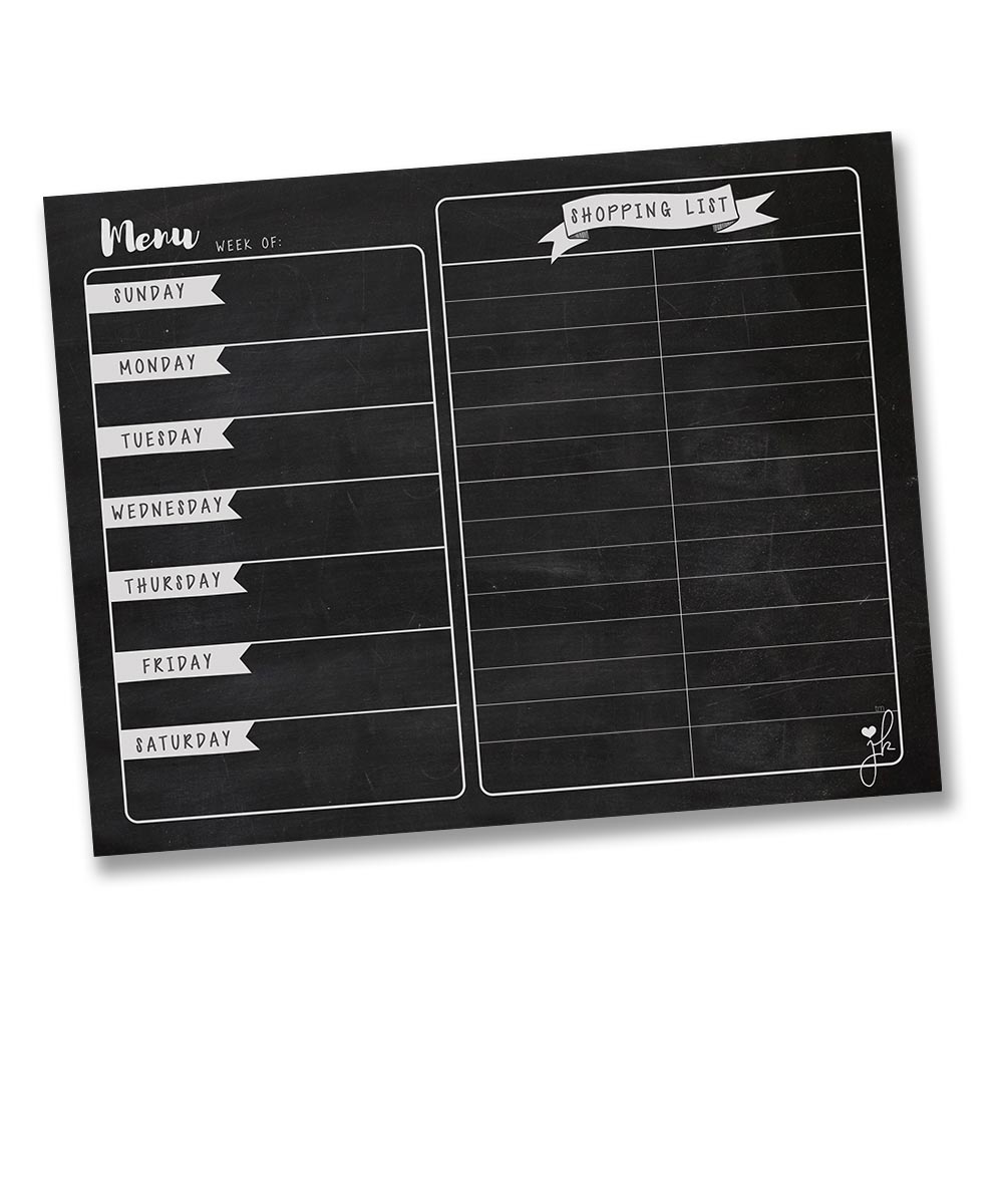 Large Magnetic Dry Erase Menu with Markers- Chalkboard Design