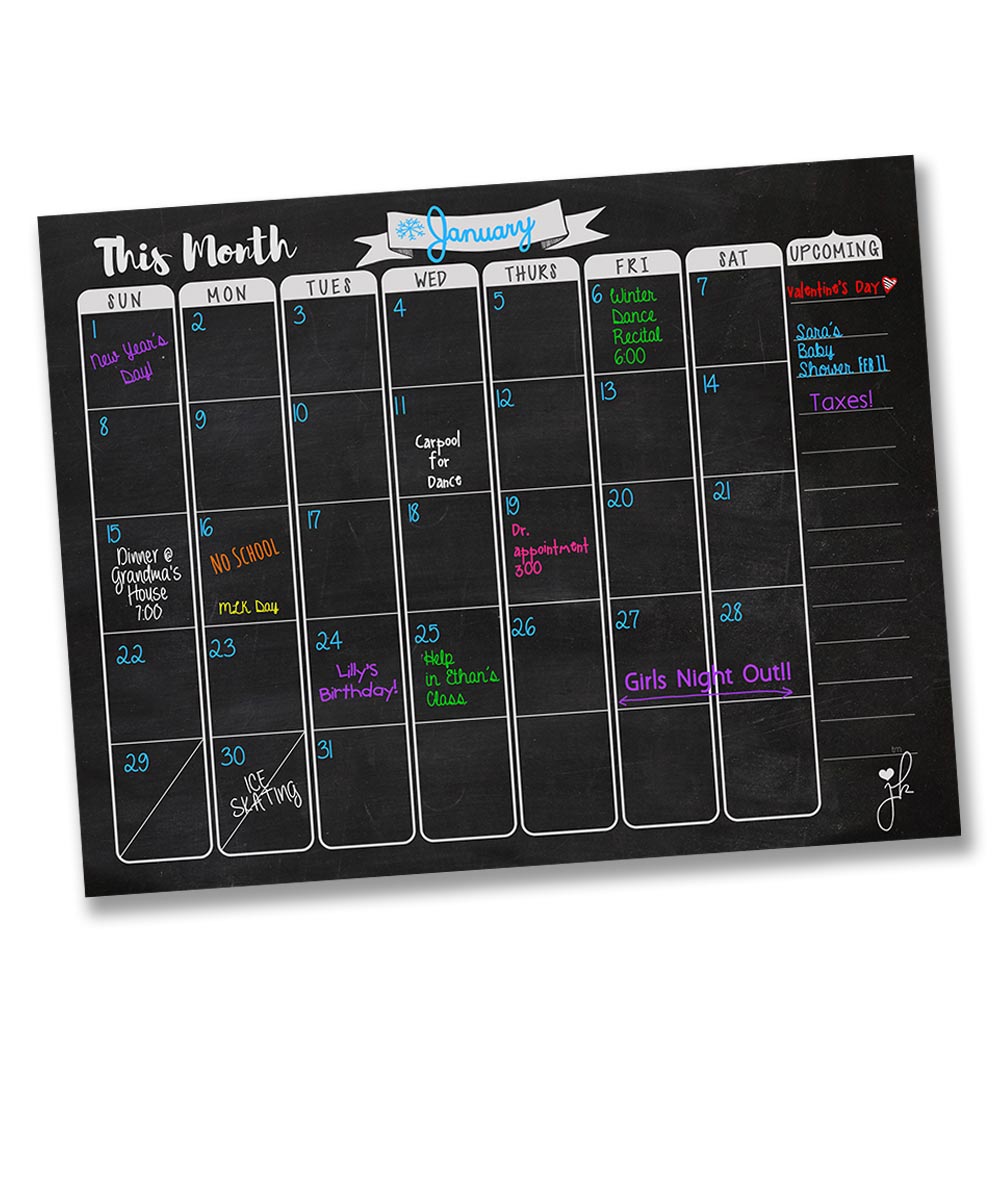 Extra large Chalkboard Calendar Decal, This Month Calendar, Office buy Tasks Planner, Monthly Calendar - ID408